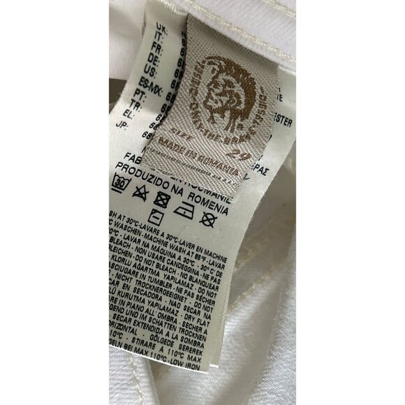 Diesel Industry BUSTER White Denim Slim Tapered Jeans Size 29/30 Mens - Picture 12 of 12